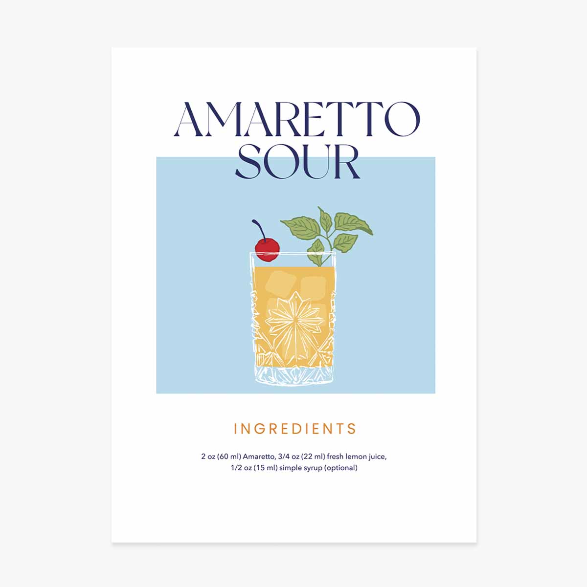 Plakát Amaretto Sour