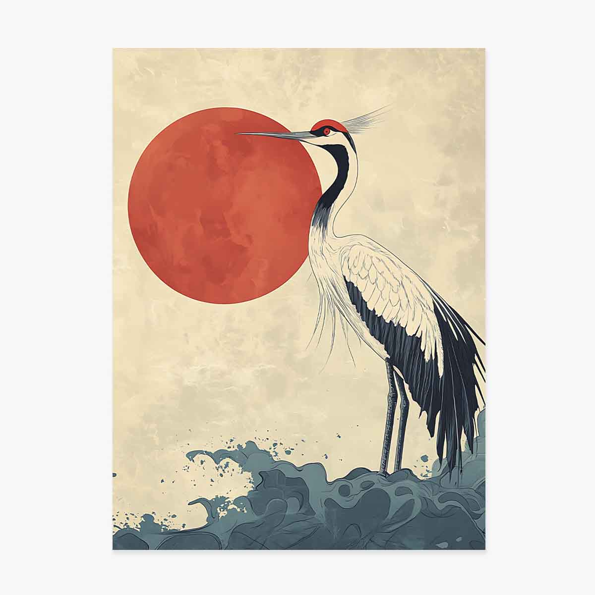 Plakát „Japonský jeřáb“