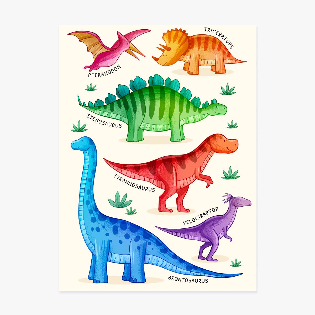 Plakát s dinosaury