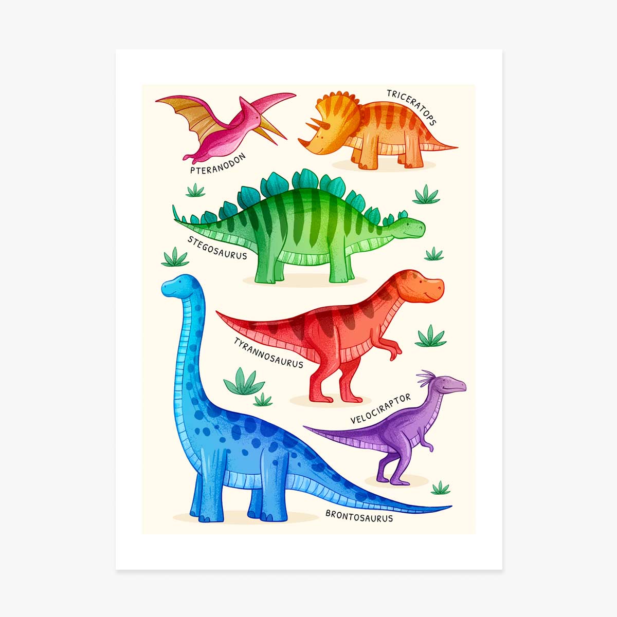 Plakát s dinosaury