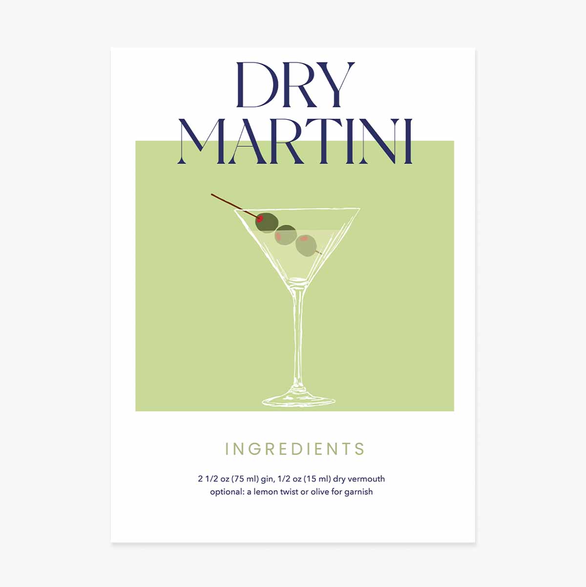 Plakát Dry Martini