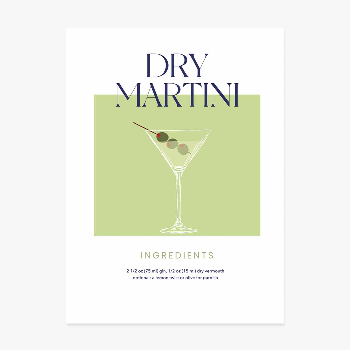 Plakát Dry Martini