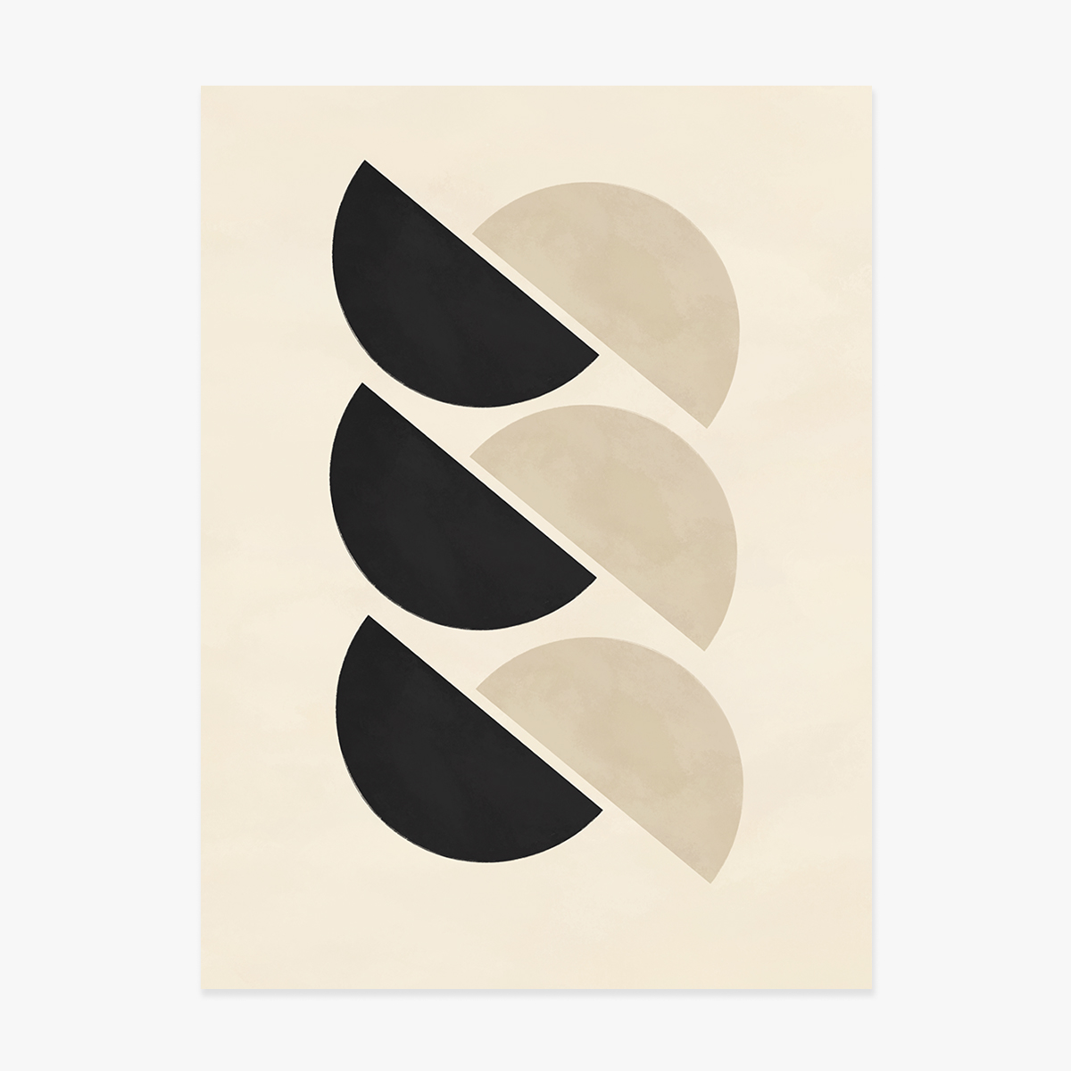 Plakát „Minimalistické geometrické tvary, půlkruhy“