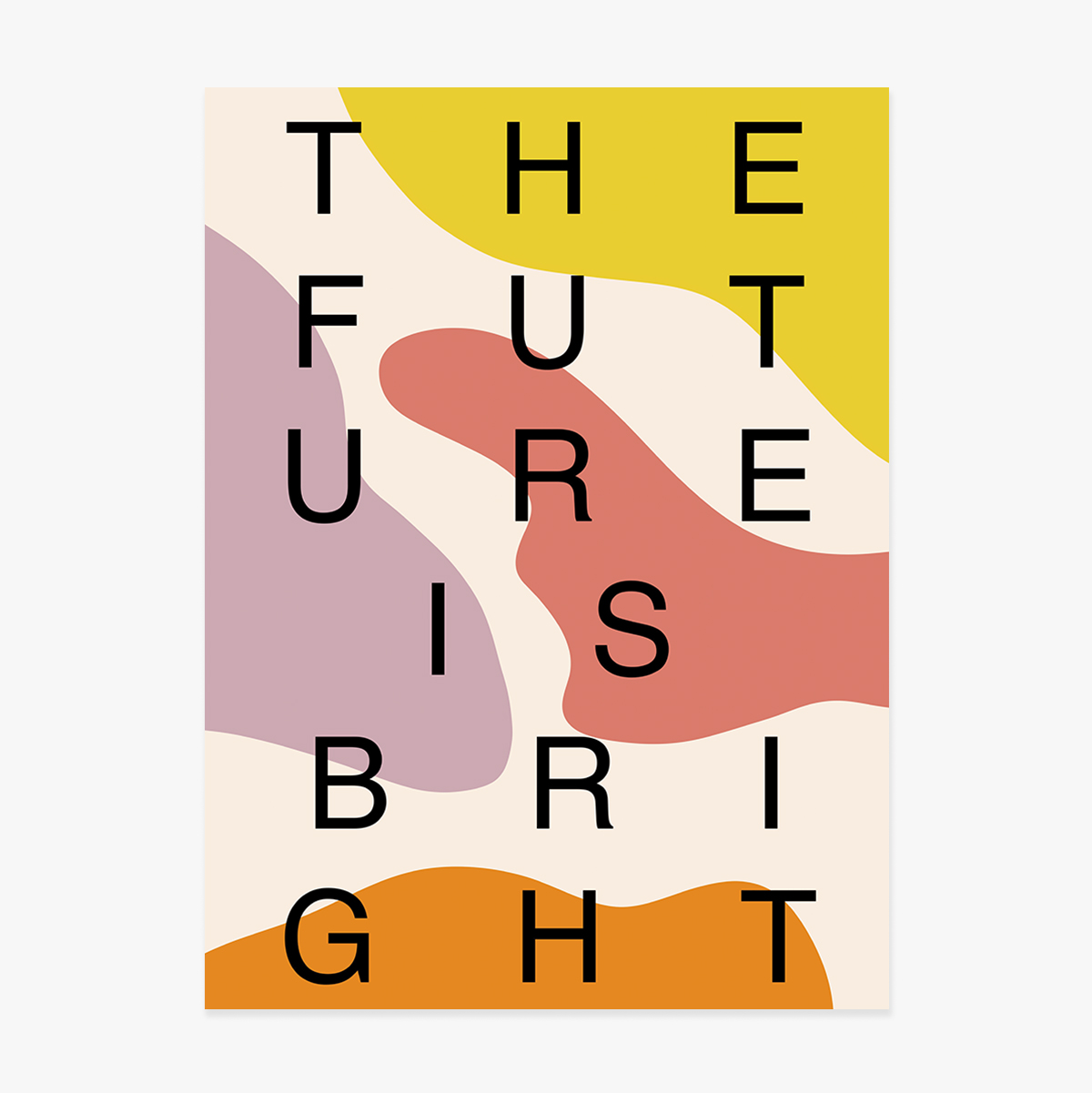 Plakát „Future is bright“, barevné skvrny