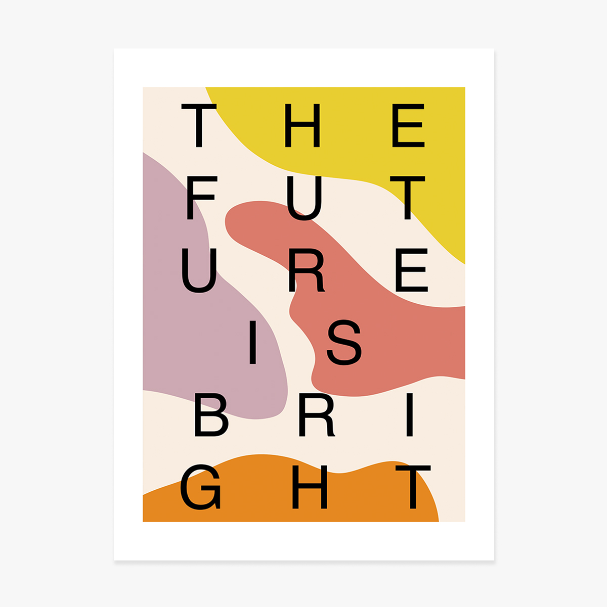 Plakát „Future is bright“, barevné skvrny