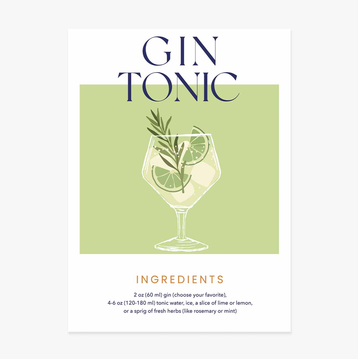 Plakát Gin Tonic