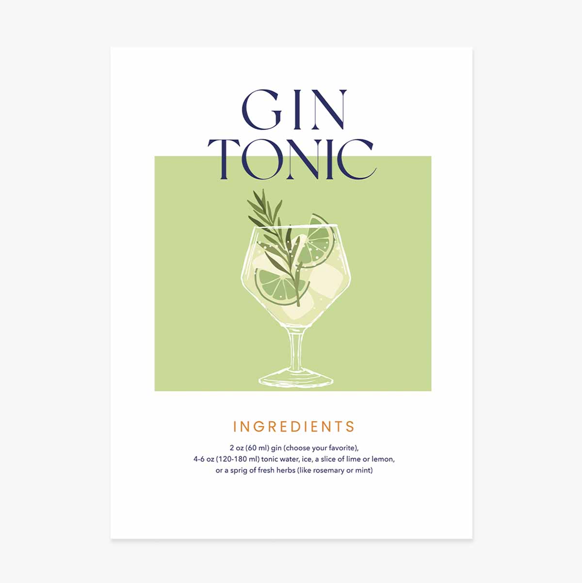 Plakát Gin Tonic