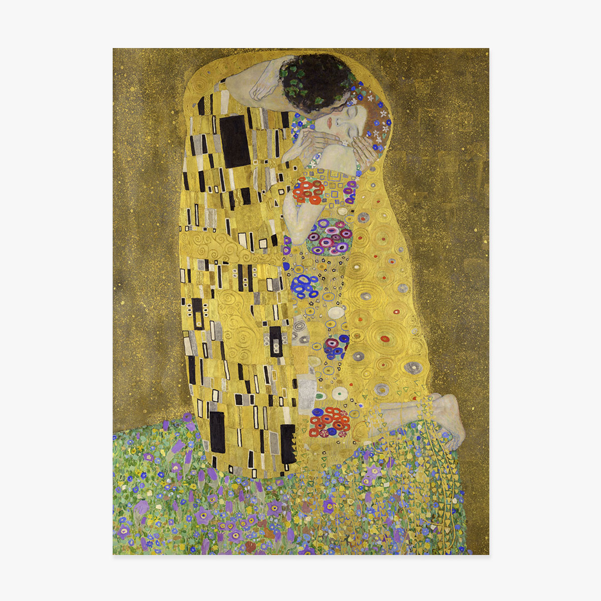 Plakát Gustava Klimta, Polibek, 1908