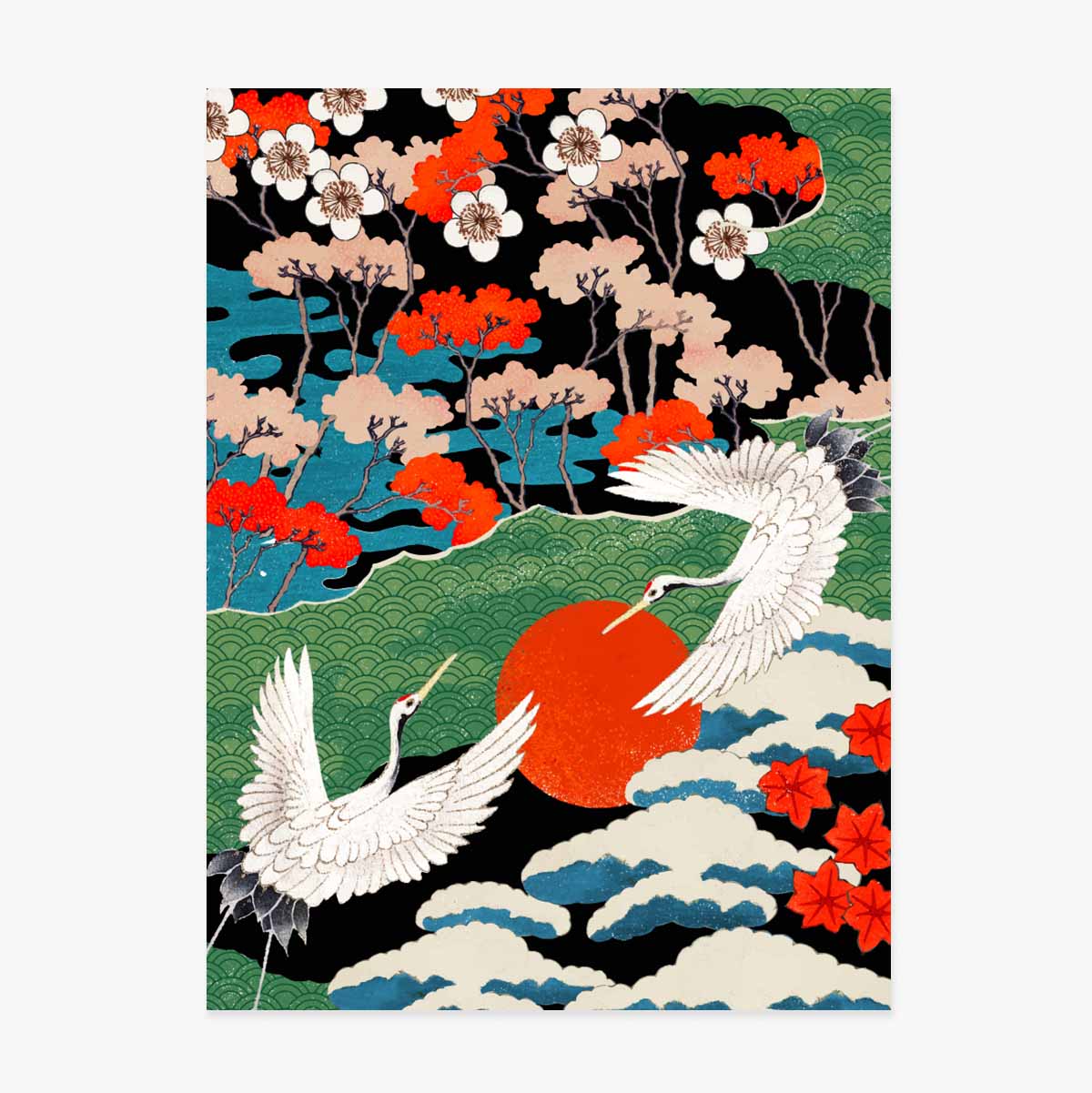 Plakát s japonskou ilustrací