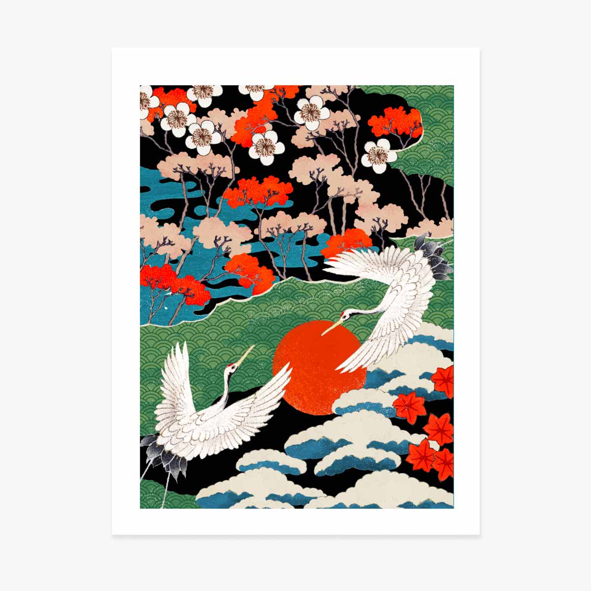 Plakát s japonskou ilustrací