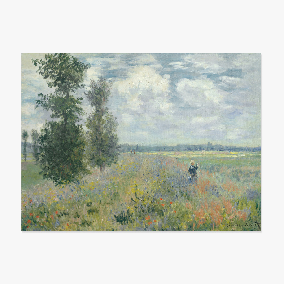 Plakát na šířku – Claude Monet, Pole máků u Argenteuilu, 1875