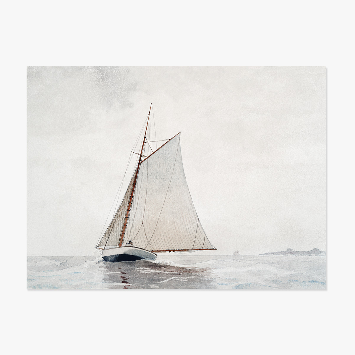 Landscape poster - Winslow Homer - Departing from Gloucester Harbour 1880
