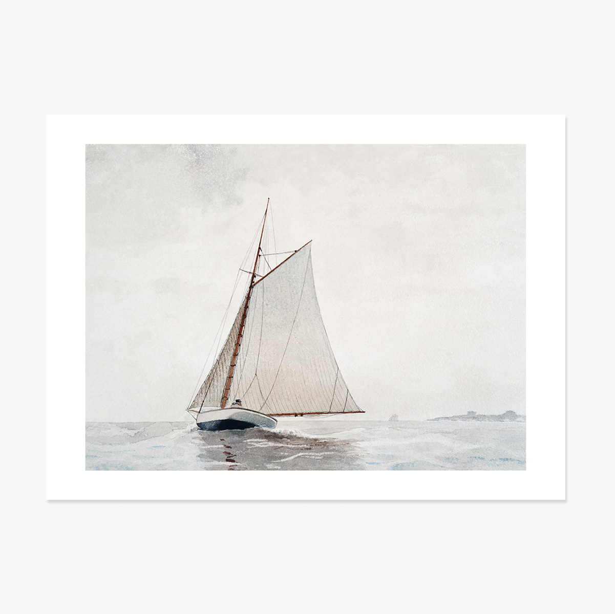 Landscape poster - Winslow Homer - Departing from Gloucester Harbour 1880