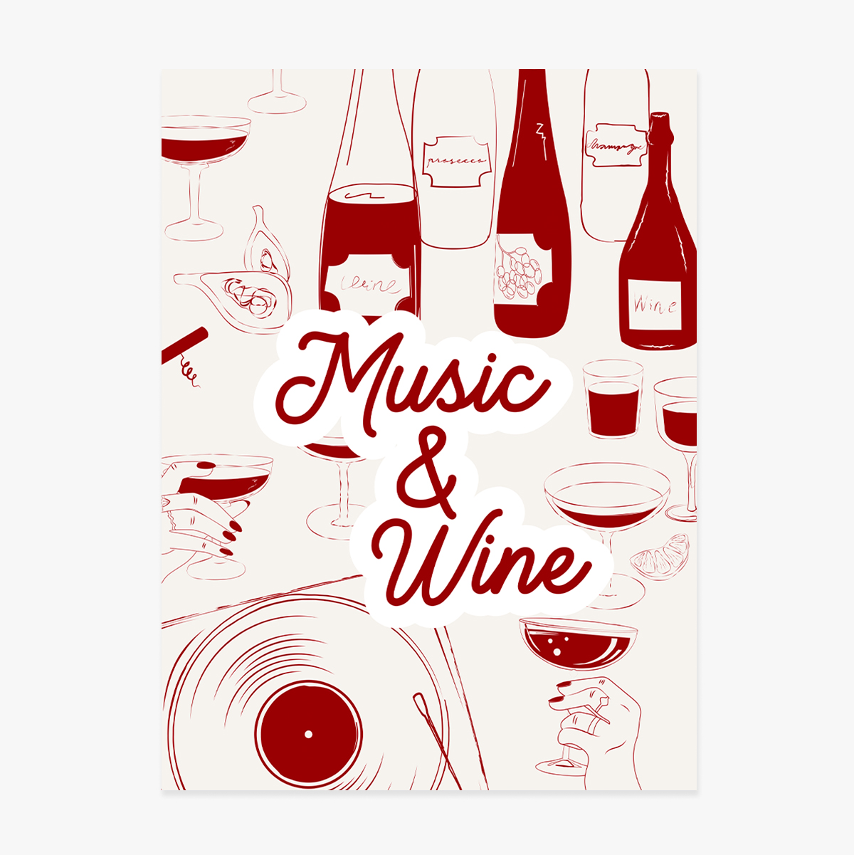 Plakát „Music & Wine“