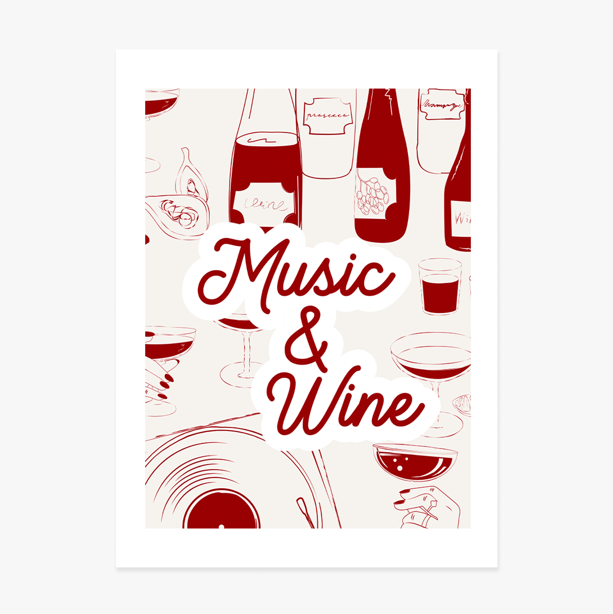 Plakát „Music & Wine“