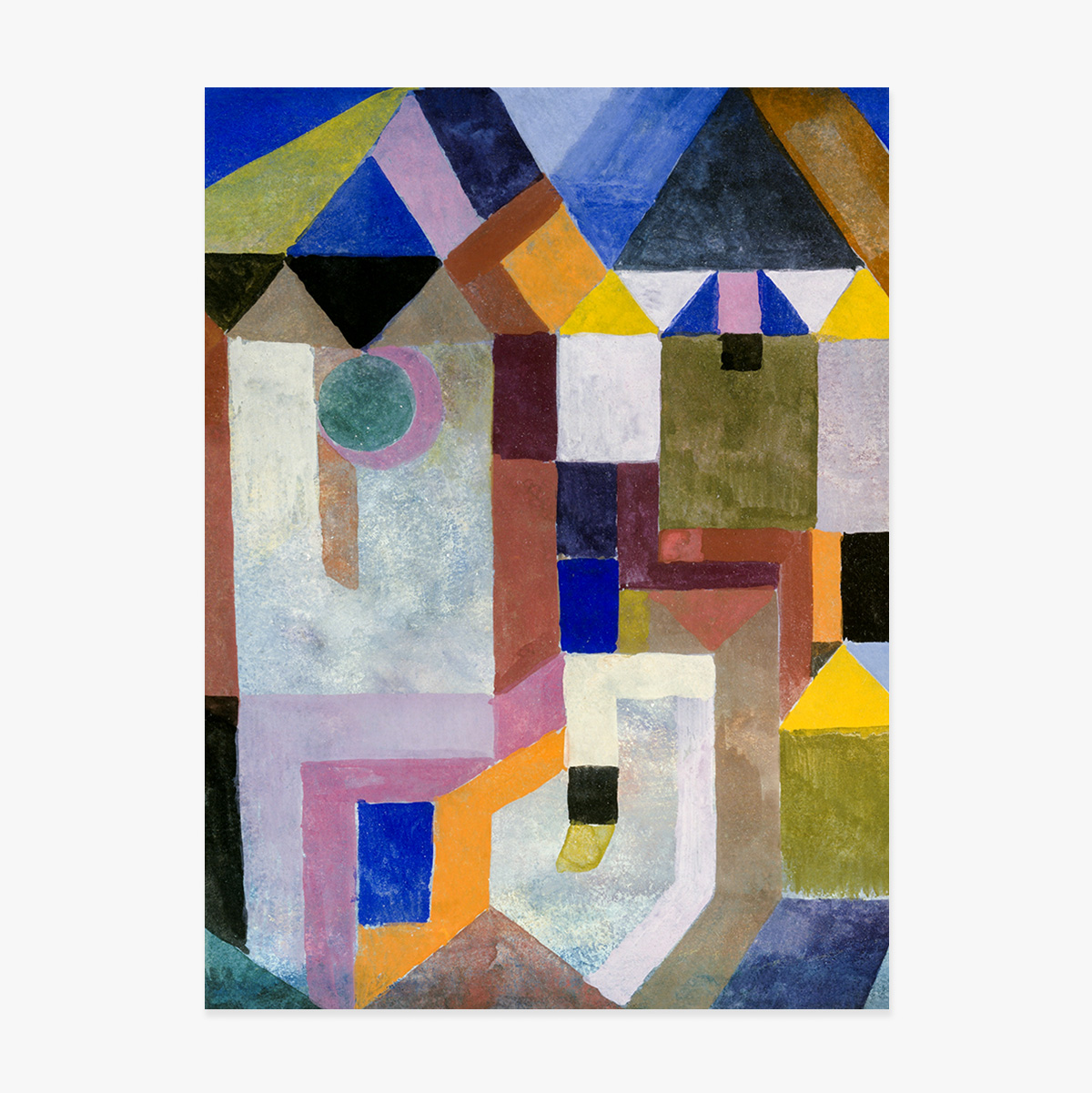 Plakát Paula Kleeho, „Colorful Architecture“ z roku 1917