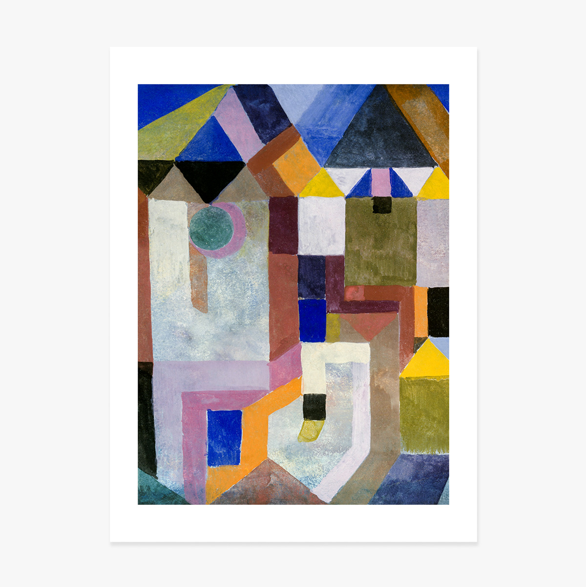 Plakát Paula Kleeho, „Colorful Architecture“ z roku 1917