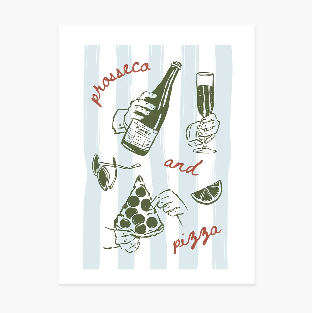 Prosseco & Pizza Poster
