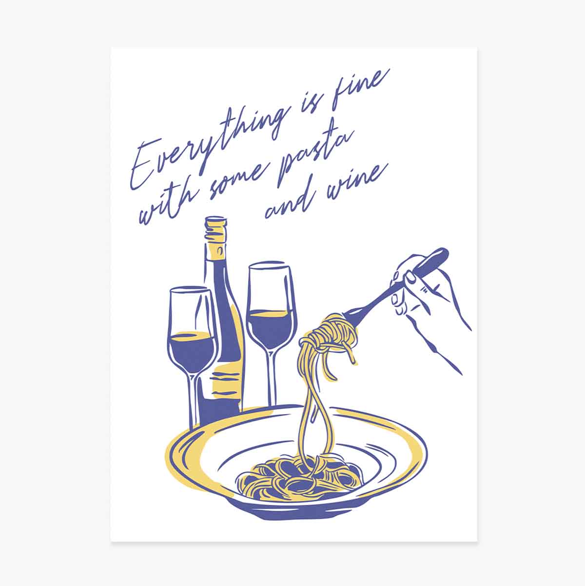 Plakát „Some Pasta & Wine“