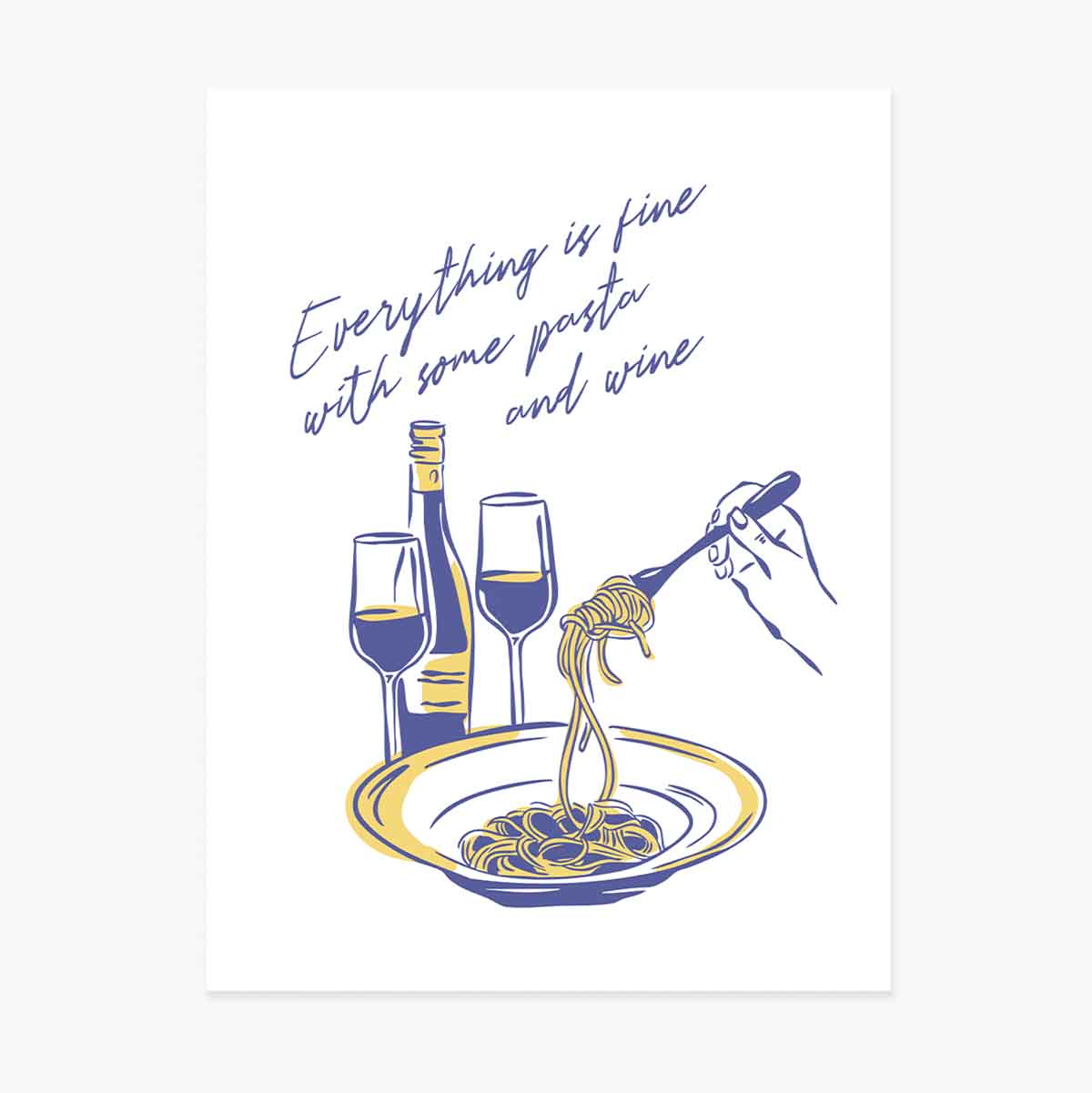 Plakát „Some Pasta & Wine“